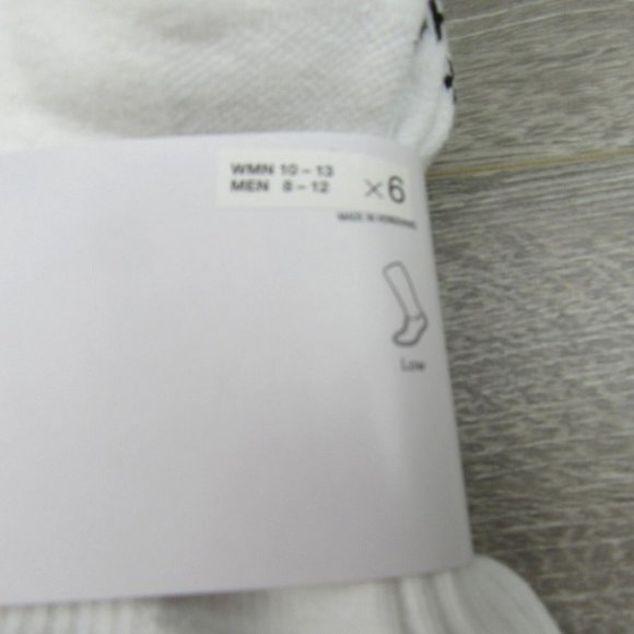 Nike Everyday Plus Cushion Low Socks 6 Pack Men's Size 8-12 White NEW - Picture 4 of 9